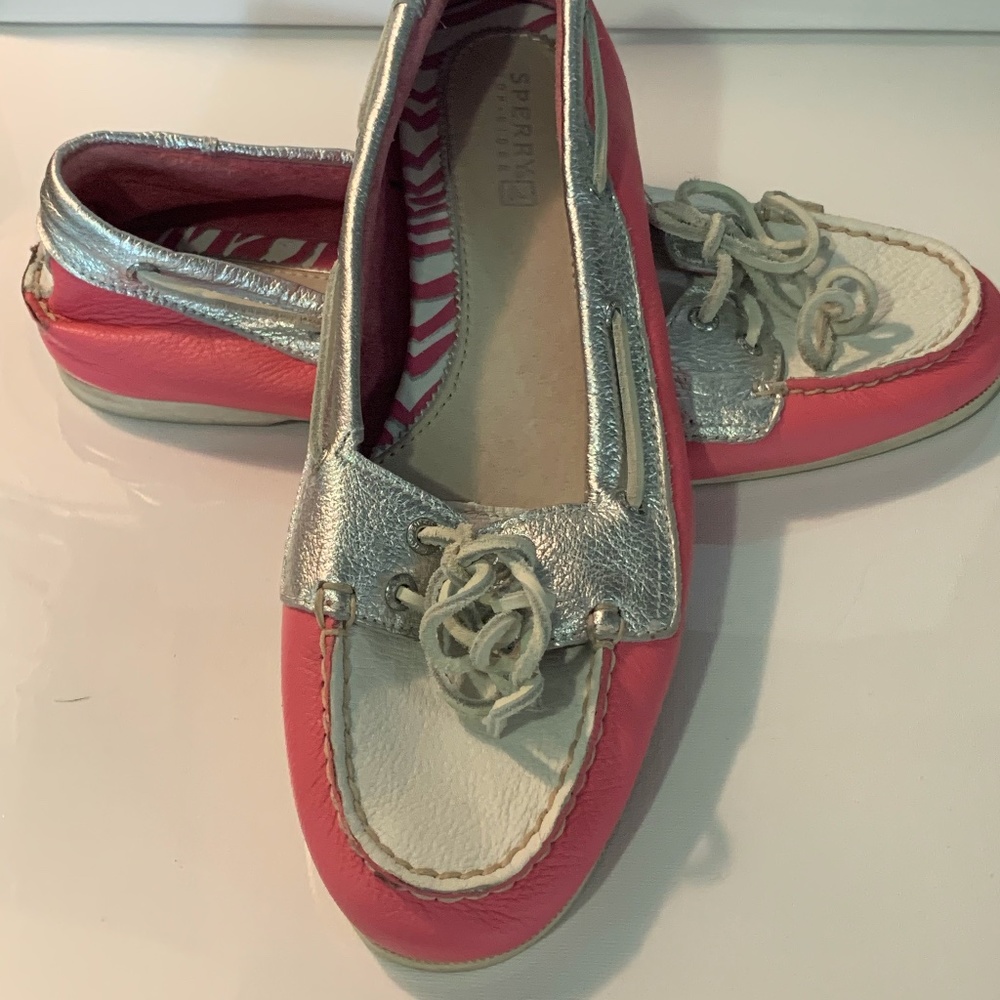 Leather Sperry Slip Ons